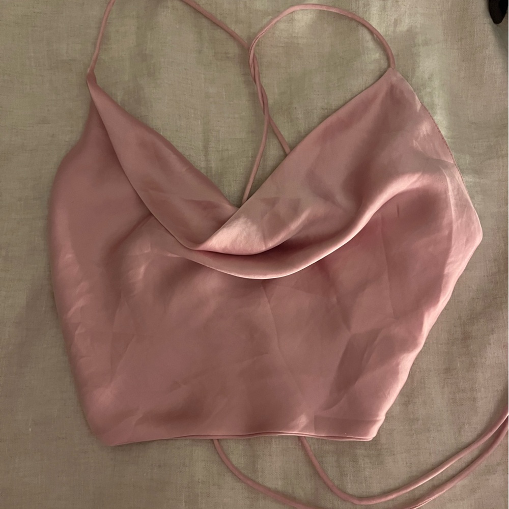 Zara backless cowlneck top